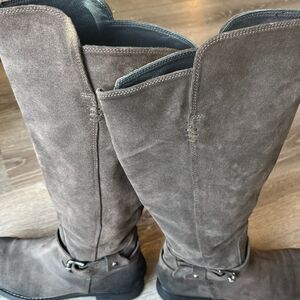 Alberto Fermani Knee High Boots Suede Leather Brown Womens‎ 7 EU 37